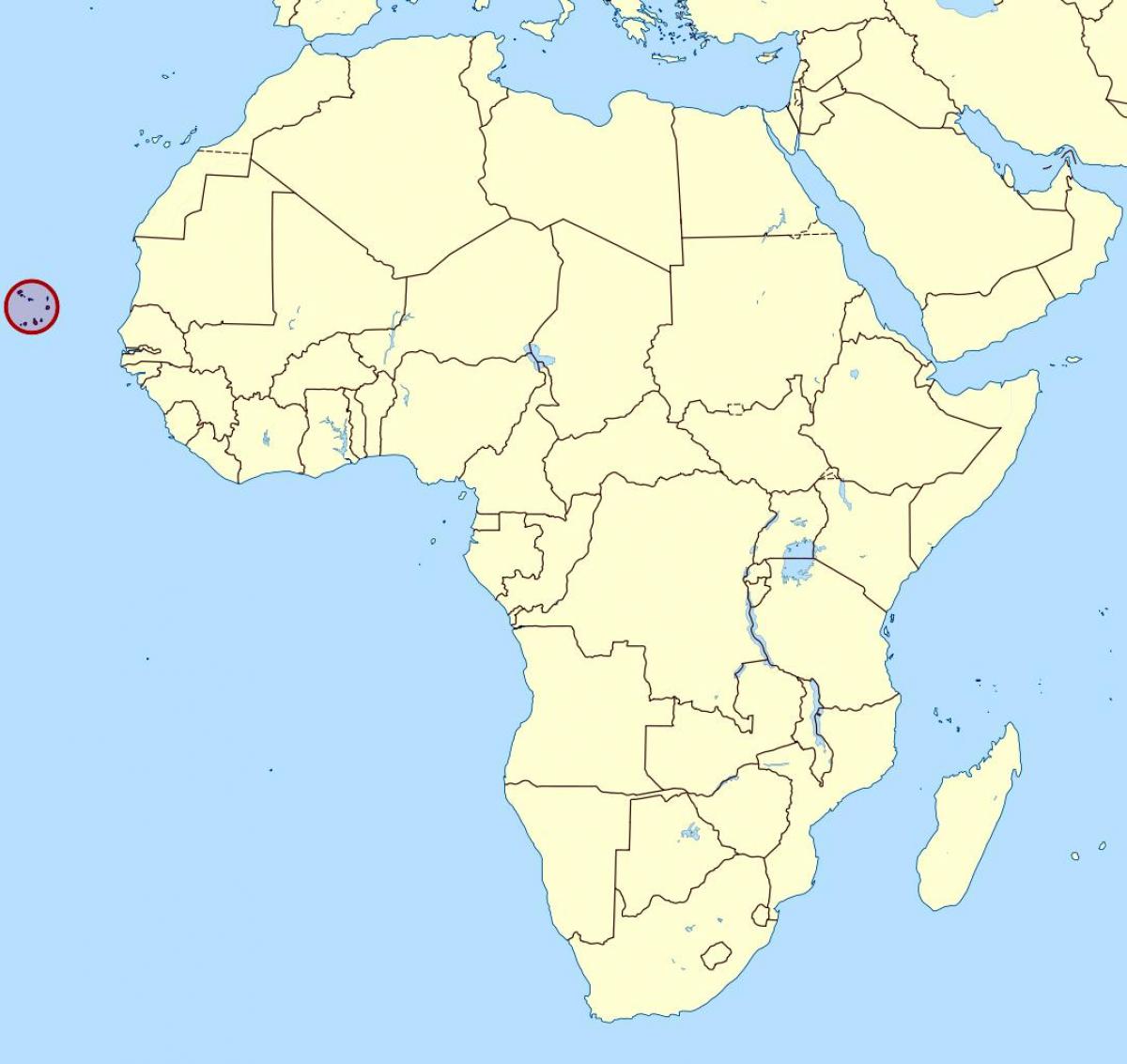 kaart Cabo Verde asukoht kaardil