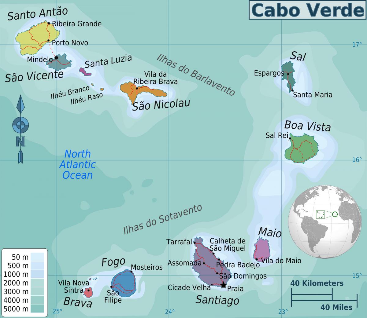 Cabo Verde kaart