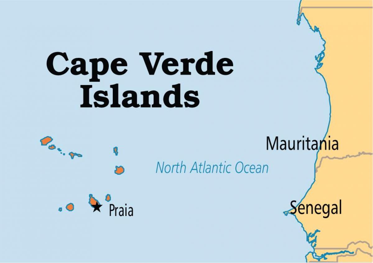 kaart, kaardi, mis näitab, Cape Verde saared