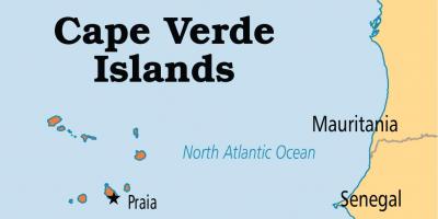 Kaart Cape Verde saared aafrika